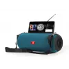 Stereo prenosný reproduktor GEMBIRD SPK-BT-17-G — Bluetooth 5.1, 5 W RMS, 1200 mAh, MicroSD, FM, AUX