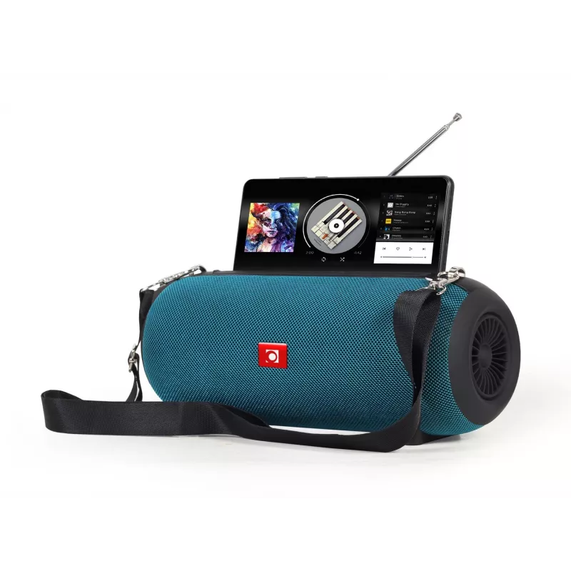Stereo prenosný reproduktor GEMBIRD SPK-BT-17-G — Bluetooth 5.1, 5 W RMS, 1200 mAh, MicroSD, FM, AUX