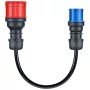 go-e CH-04-31 adaptér pre Gemini flex 11 kW, CEE červený 16 A trojfázový na CEE modrý 16 A, IP55, 0,3 m, čierny