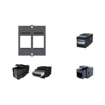 BACHMANN HDMI Keystone konektor samica čierna - 1 x HDMI 2.0