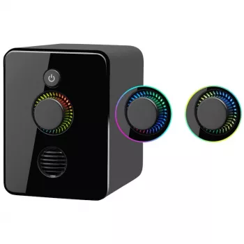2.1 Počítačové reproduktory DEFENDER V12 11W RMS USB, 3,5 mm, woofer, čierne, 223×115×130 mm