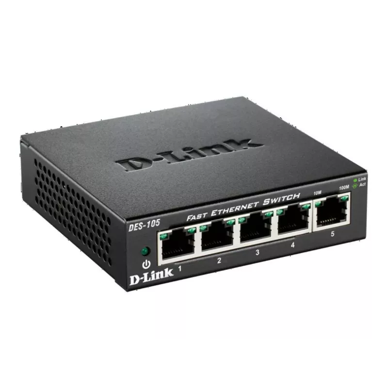 D-Link DES-105 Unmanaged L2 čierna