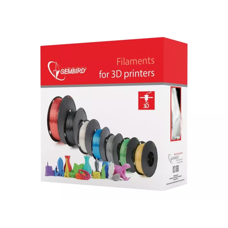 Materiál pre 3D tlač Gembird 3DP-PLA+1.75-02-R červený 1 kg