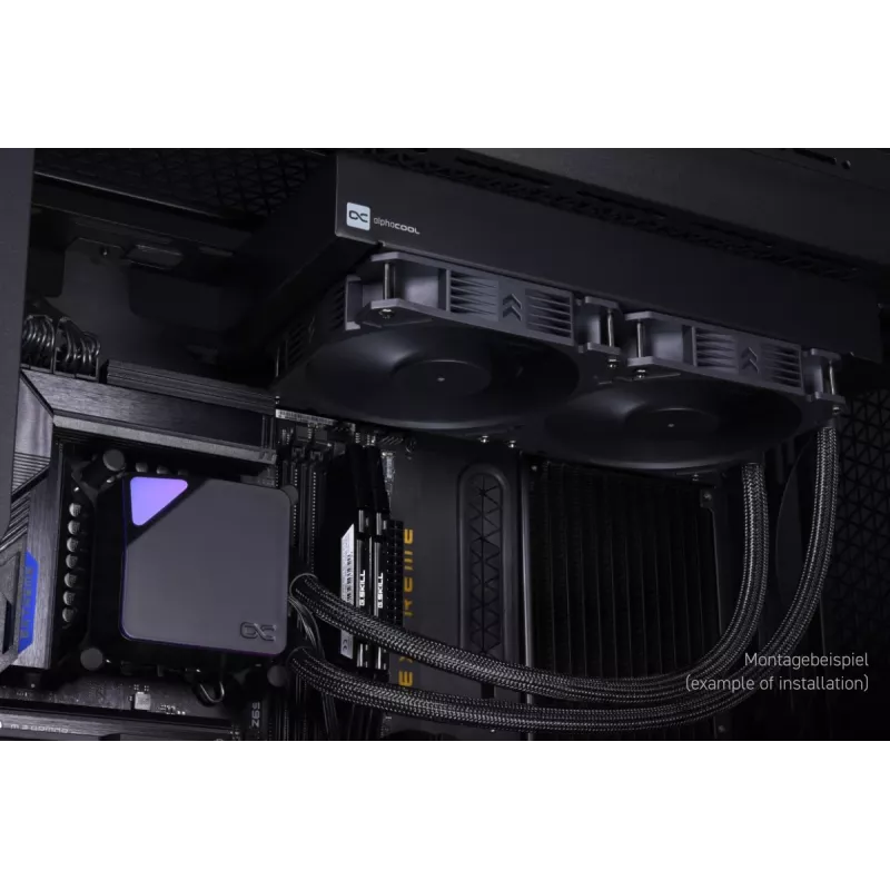 All-in-One kvapalinový chladič Alphacool Core Ocean T38 AIO 280 mm 14 cm čierny