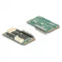Interný Mini-PCIe rozhranový adaptér DELOCK 95279 — sériový host, Mini-PCIe výstup, podpora RS-232, 460,8 Kbit/s, FIFO 256 B, 30×51×10 mm