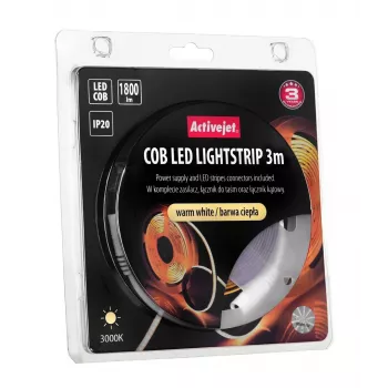 Activejet AJE-COB 3m teplý LED pásik univerzálny LED pásik do interiéru