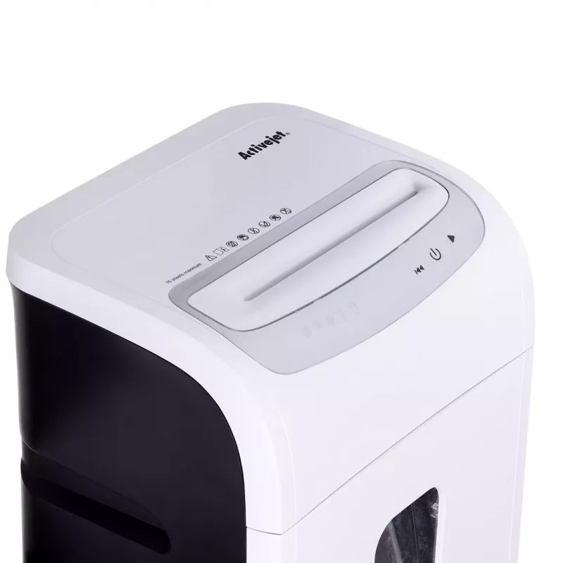 Skartovač Activejet ASH-1602M, P-5, 28 l, 2x14 mm skart, biela