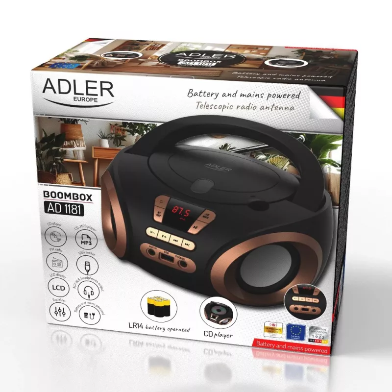ADLER AD 1181bc - CD/MP3 prehrávač (boombox)