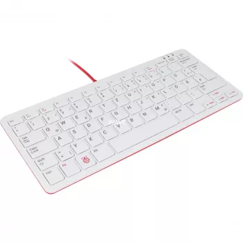 Káblová USB klávesnica Raspberry PI klávesnica DE RB-TASTA01W — USB pripojenie, nemecké rozloženie