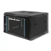 Qoltec 54465 19-palcová nástenná serverová skriňa 6U, 600 x 370 x 600 mm, dvere z tvrdeného skla, oceľ SPCC