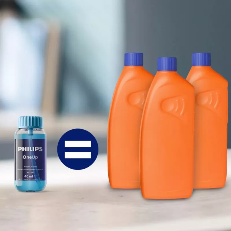 Philips OneUp ultra koncentrovaný čistič podláh, tyčový vysávač, modrý, 40 ml, tekutý (koncentrát), Philips OneUp, 30 mm