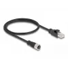DeLOCK M12 adaptérový kábel D-kódovaný 4-polový samica na RJ45 samec 50 cm