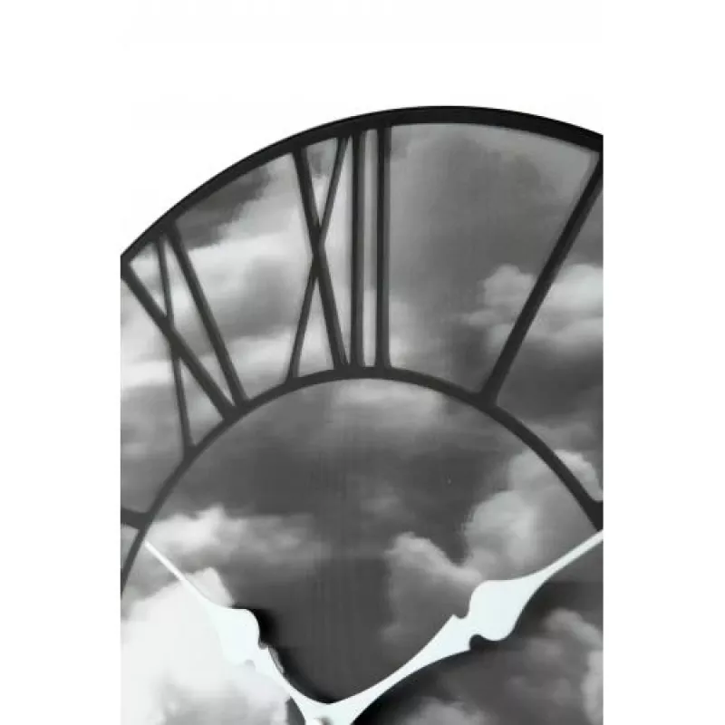 NeXtime hodiny 3037 Clouds, Ø39 cm, nástenné, čierna
