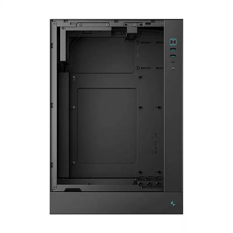 PC skriňa DeepCool CH170 PLUS Tower čierna – micro-ATX/mini-ITX, tvrdené sklo, USB-C, napájací zdroj hore