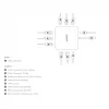 DICOTA D32057 USB Type-C hub 10000 Mbit/s strieborný