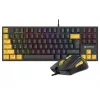 Tracer HORNET 87 klávesnica myš v cene gaming USB QWERTY anglická čierna, žltá