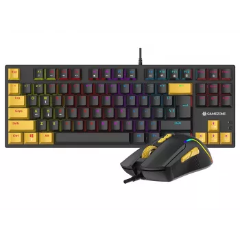 Tracer HORNET 87 klávesnica myš v cene gaming USB QWERTY anglická čierna, žltá