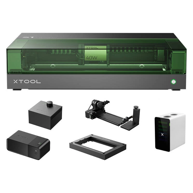 Laserový gravírovač 2-in-1 xTool S1 40W - All-in-One-Kit (čierna)