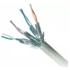 Sieťový kábel GEMBIRD Cat6a RJ-45 na RJ-45 S/FTP 10 m LSZH, plný medený drôt, sivý