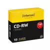 Prepisovateľné CD-RW INTENSO 700 MB / 80 min, 12x, balenie 10 ks, 120 mm (Slimcase)