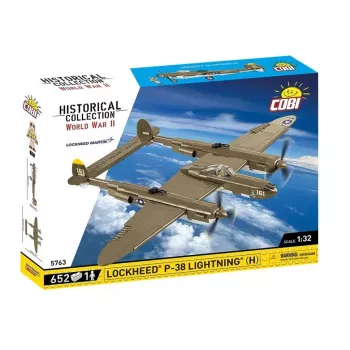 Cobi stavebnica Lockheed P-38H Lightning set 5763 — modelová stavebnica v mierke, zberateľský model lietadla