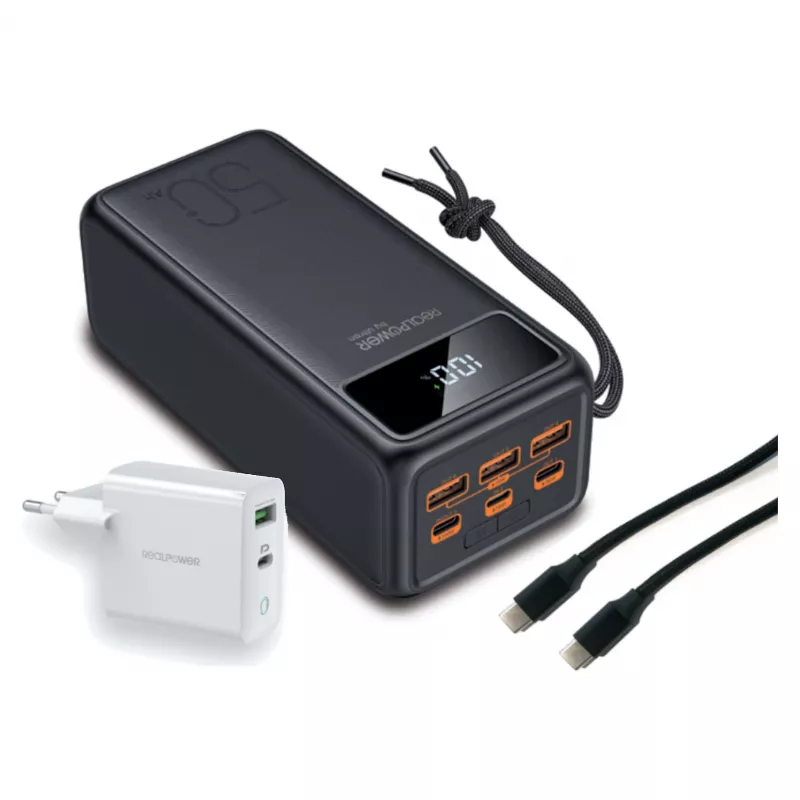 Prenosná batéria RealPower PB-56000 PD PRO 56000 mAh