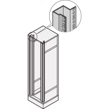 Schroff 19PANEL/SLIDE Mount 38U zinok (2X) - 38 HE (22117356)