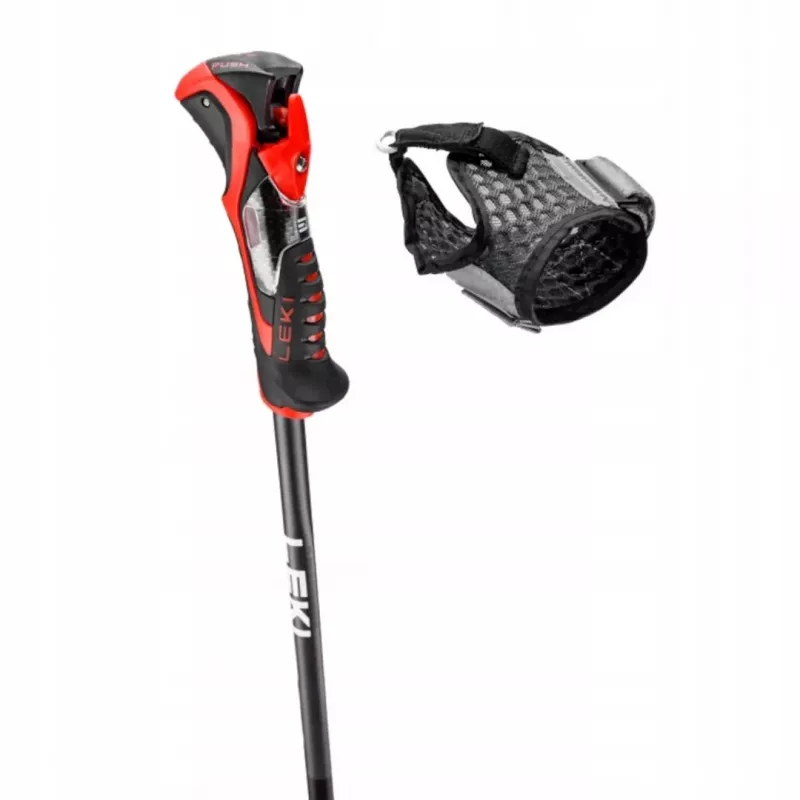 Bežecké palice Leki 3D AIRFOIL čierna/červená 120 cm