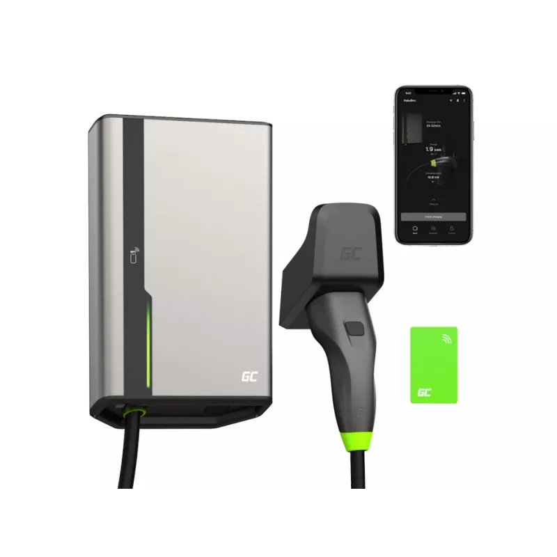 Wallbox Green Cell GC EVGC021B2275 3,6-22 kW 7,5 m NFC sivá hliník