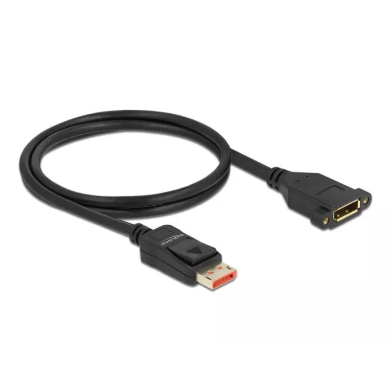 DisplayPort predlžovací kábel Panel-Mount DeLOCK 87095 8K 60 Hz 1 m