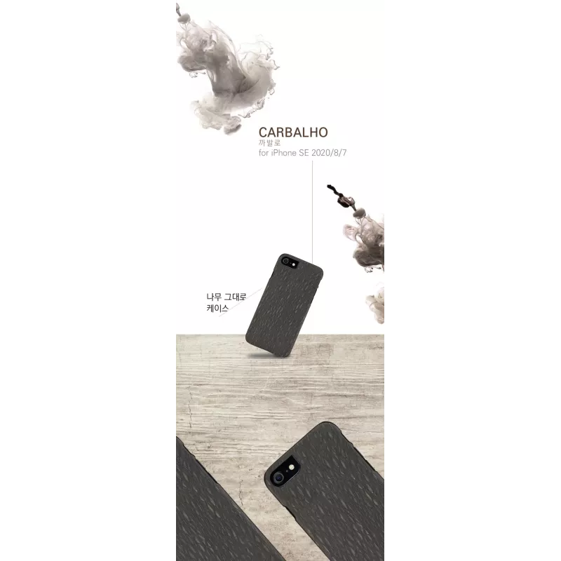 man and wood puzdro na telefón pre iPhone 7/8 – čierna Carvalho