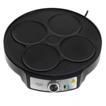Adler AD 3093 2-in-1 obojstranný elektrický prístroj na crêpes, 1600 W, čierny