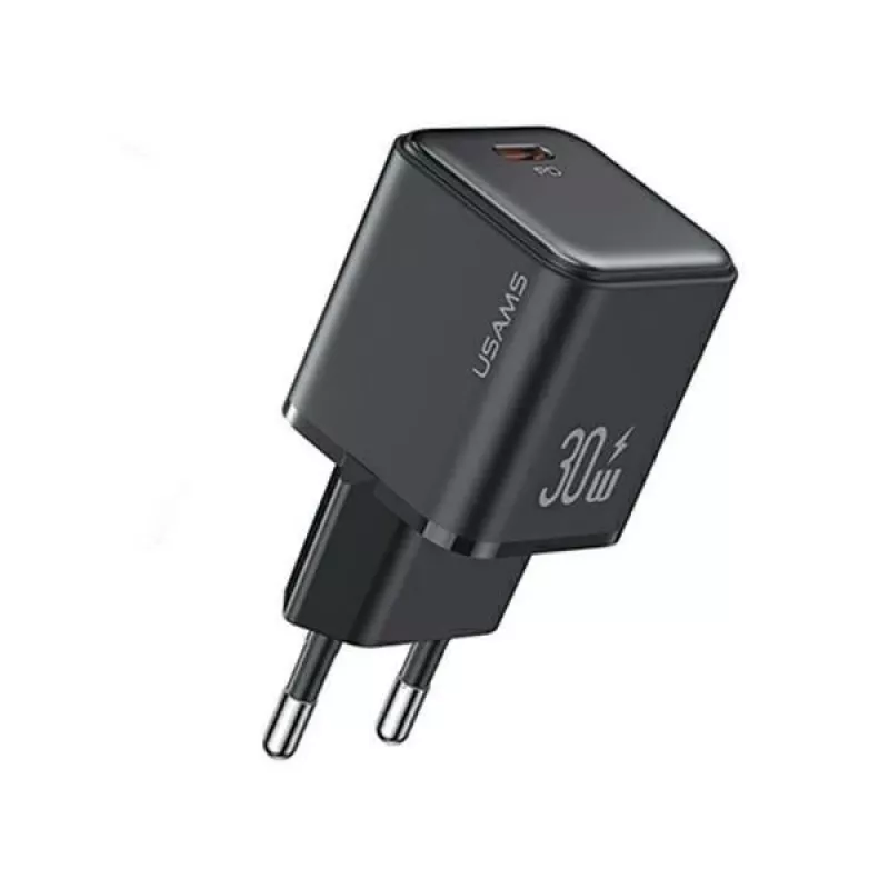 usams USB-C PD 3.0 nabíjačka CC186TC01 30W rýchle nabíjanie, čierna
