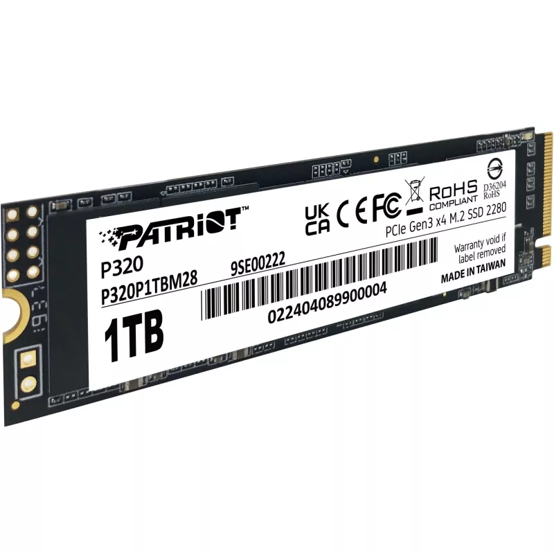 SSD disk Patriot P320 1 TB M.2 2280 PCIe 3.0 x4 NVMe