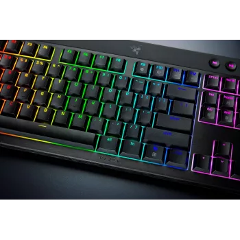 Razer BlackWidow V4 Low-Profile HyperSpeed klávesnica herná USB RF Wireless Bluetooth QWERTY US International čierna