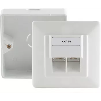 Sieťová zásuvka RJ-45 biela ShiverPeaks BS74251-SET