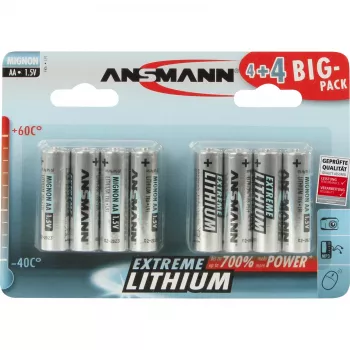 Jednorazová batéria Ansmann 4+4 Lithium AA
