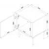 Sada nočných stolíkov 2 ks Cama Meble ISLA 44,5×40×59 cm čierna matná MDF/drevotrieska