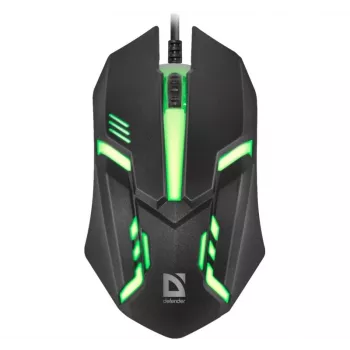 Káblová optická myš DEFENDER CYBER MB-560L — obojručná, 1200 DPI, USB Type-A, 2 tlačidlá, čierna
