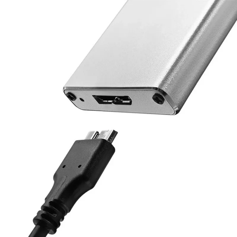 Hliníkové puzdro QOLTEC 51833 pre M.2 SSD, SATA na USB 3.0, podporuje až do 2 TB
