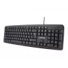 Klávesnica Gembird KB-U-103-RU kancelárska USB QWERTY anglická ruská čierna