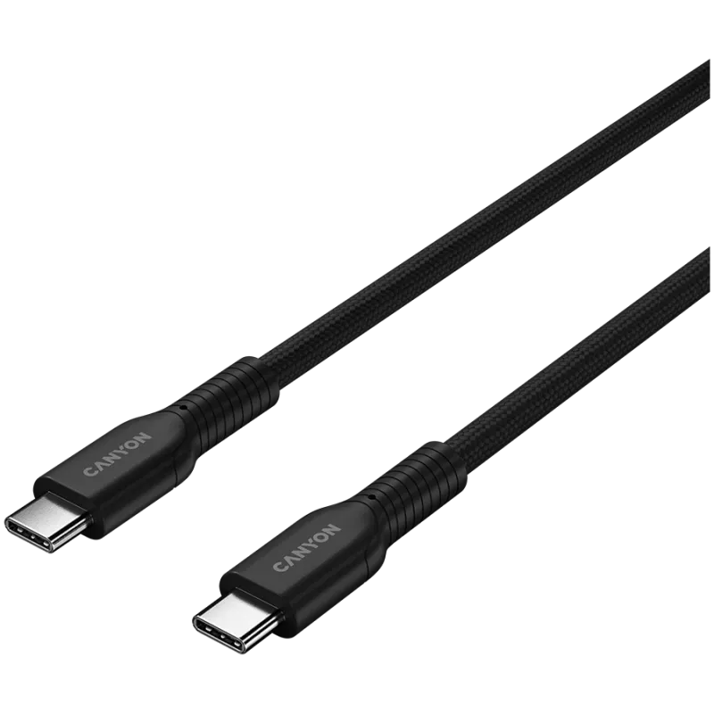 CANYON kábel OnWire 60CL C-C 60W COLOR pletený 1m čierny