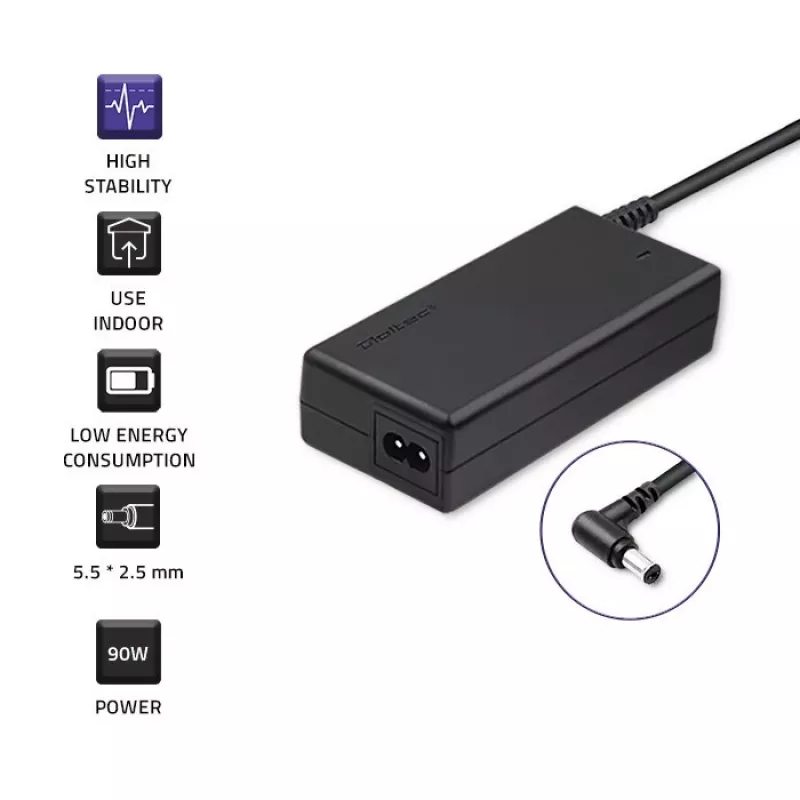 Qoltec 50076 90W napájací zdroj/menič interiér čierny