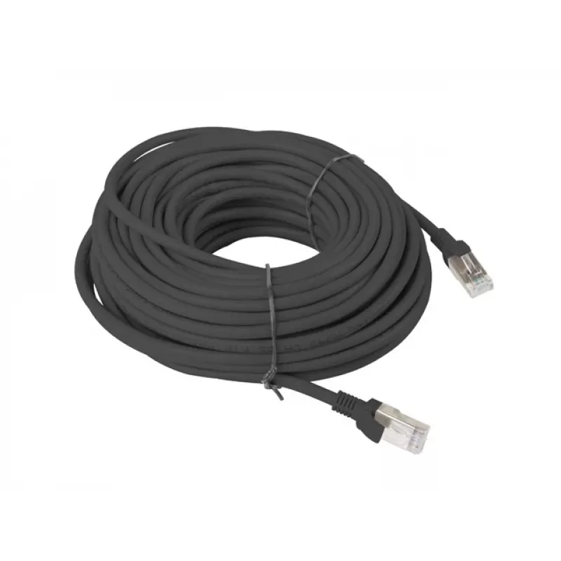 LANBERG sieťový kábel RJ-45 Cat5e PCU5-10CC-2000-BK, 20 m, U/UTP, CCA vodič, PVC plášť, čierny