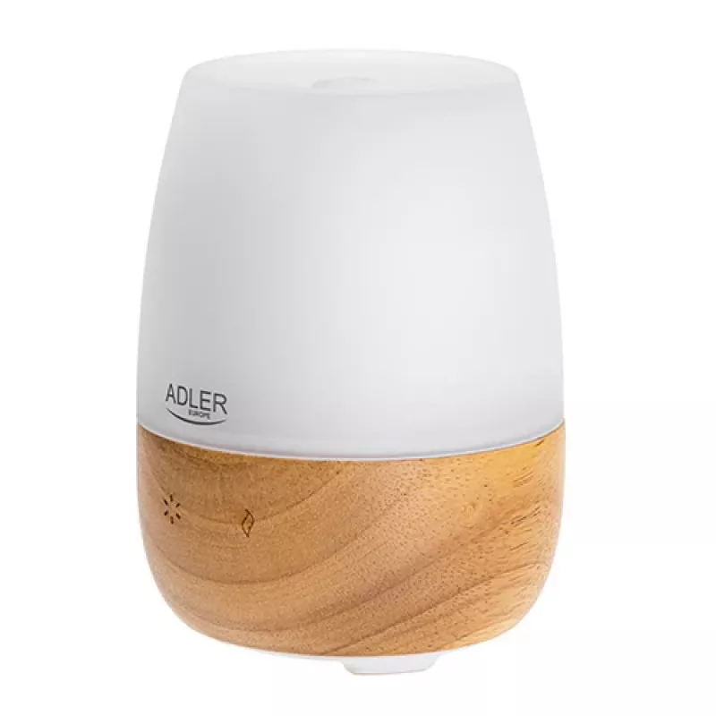 Aroma difuzér Adler AD 7967 — ultrazvukový, pre miestnosti do 25 m², hnedá/biela