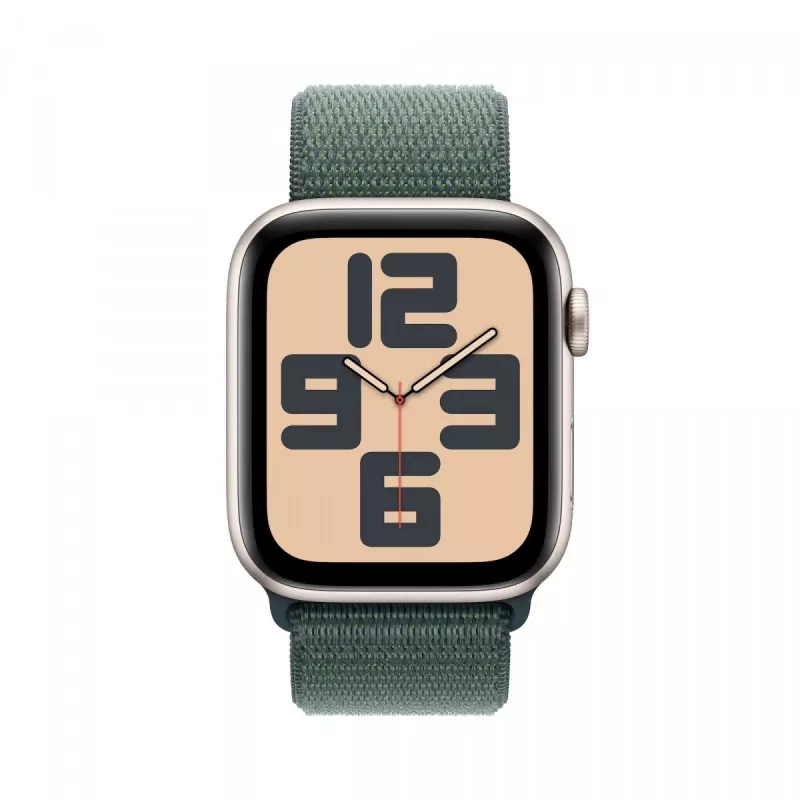 Watch SE GPS 44 mm Starlight hliníkové puzdro s Lake Green Sport Loop