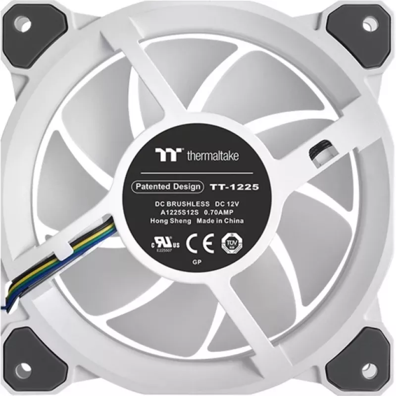 Thermaltake Riing Quad 12 RGB Radiator Fan TT Premium Edition CL-F100-PL12SW-C ventilátor radiátora, 120 mm, 500-1500 ot./min., biely, samostatné balenie