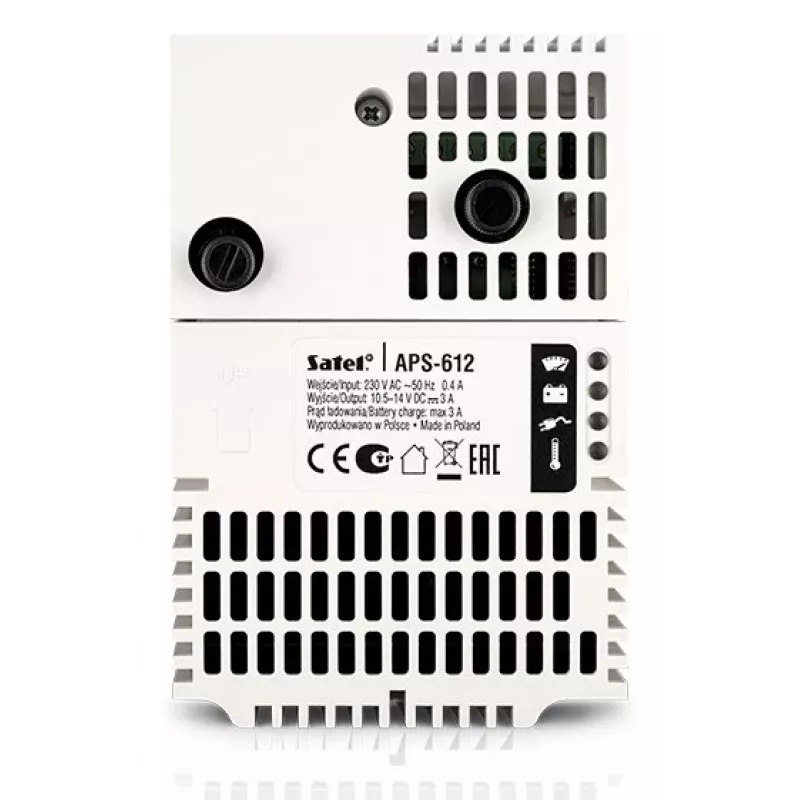 Napájací zdroj Satel APS-612 káblový 265 V biely 122 mm x 84 mm x 78 mm