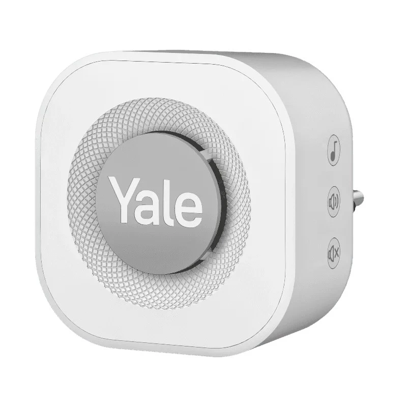 Yale dverný zvonček gong sivý, biely