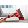 Metla na podlahu VILEDA 143703 s rúčkou, technopolymér, mäkké/tvrdé štetiny, interiér, 130 cm, červená
